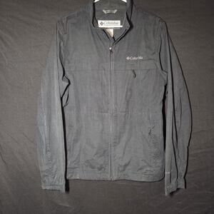 Mens Solid Black Multi Pocket Columbia Work Jacket Sixe M with wear